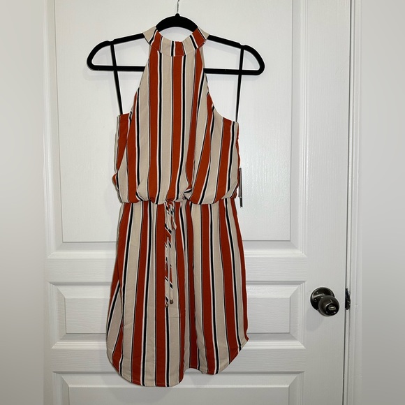 Jodi Kristopher High Neck Sleeveless Striped Dress - Picture 5 of 7